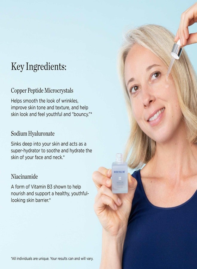 Beverly Hills MD Smooth + Firm Copper Peptide Concentrate Serum for Aging Skin, Plumping Niacinamide for Tightening & Brightening, Helps Improve Elasticity, Hyperpigmentation & Dark Spots, Water Based, 1.18 Fl Oz - Image 3