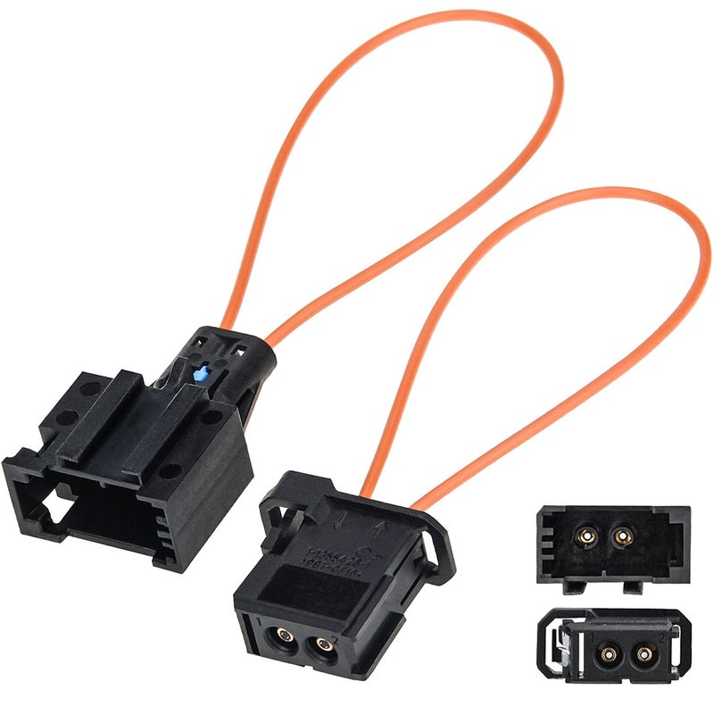Mellbree 2Pcs Fiber Optic Loop, Female and Male Fiber Optic Bypass Loop Adapter Connector Diagnostic Device Tool Compatible for Benz Audi Mercedes BMW VW Porsche Most Optical System