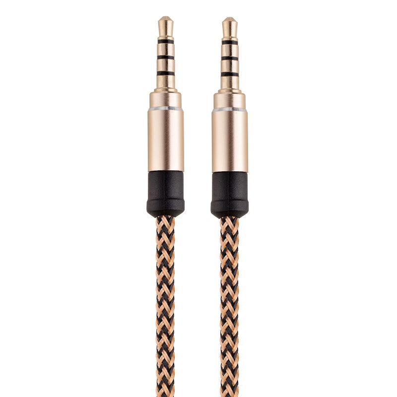 1.5 Meters 3 Meters 3.5Mm Hook And Loop Woven Audio Line Male-To-Male Nylon Aux Pair Line Car Audio - Image 1