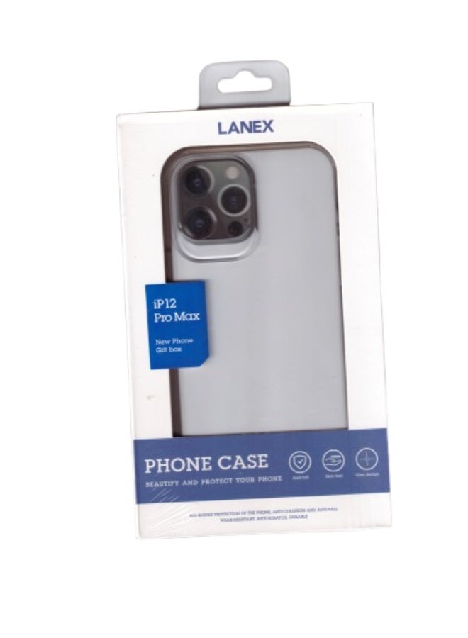 لانيكس كفر ايفون 12 برو ماكس (LANEX) - لون شفاف وحماية ضد الصدمات