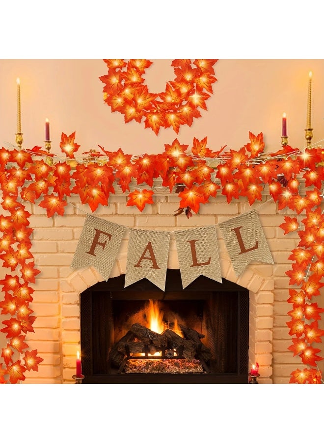 Goolsky 1pc 3M Maple Leaf LED Lights - Warm Autumn-Inspired Decoration for Valentine's Day, and Home Décor, Battery-Operated PVC String Lights for Festive Ambiance,  Decorations - Image 5