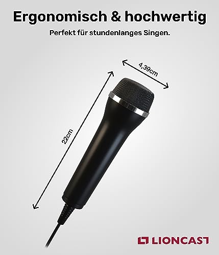 Lioncast Universal USB Microphone Compatible with Computer and Karaoke Gaming (SingStar, Voice of Germany, Lets Sing, We Sing) Compatible with Wii, PlayStation (PS5, PS4), Xbox One & PC Games, 3m - Image 4