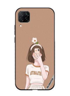 VR CREATIVE Protective Case Cover For Huawei Nova 7i/P40 Lite Flower On Head Design Multicolour  - Image 1