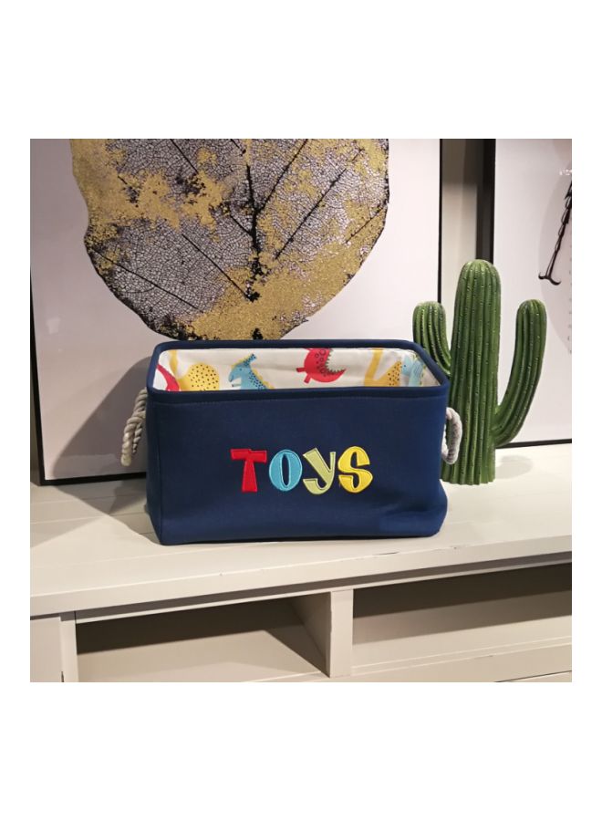 NIBEMINENT Toys Word Printed Storage Basket Blue/Red/Yellow 40x28x22centimeter - Image 2