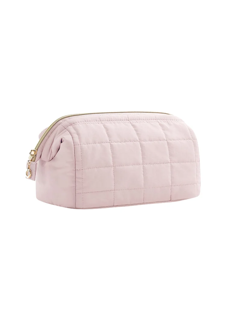 Lion Llama Large Capacity Cosmetic Makeup Bag | Travel Toiletry Organizer Pouch | Lightweight Zipper Makeup Storage Case for Cosmetics, Skincare & Daily Essentials | Portable Makeup Bag for Women & Girls-Pink