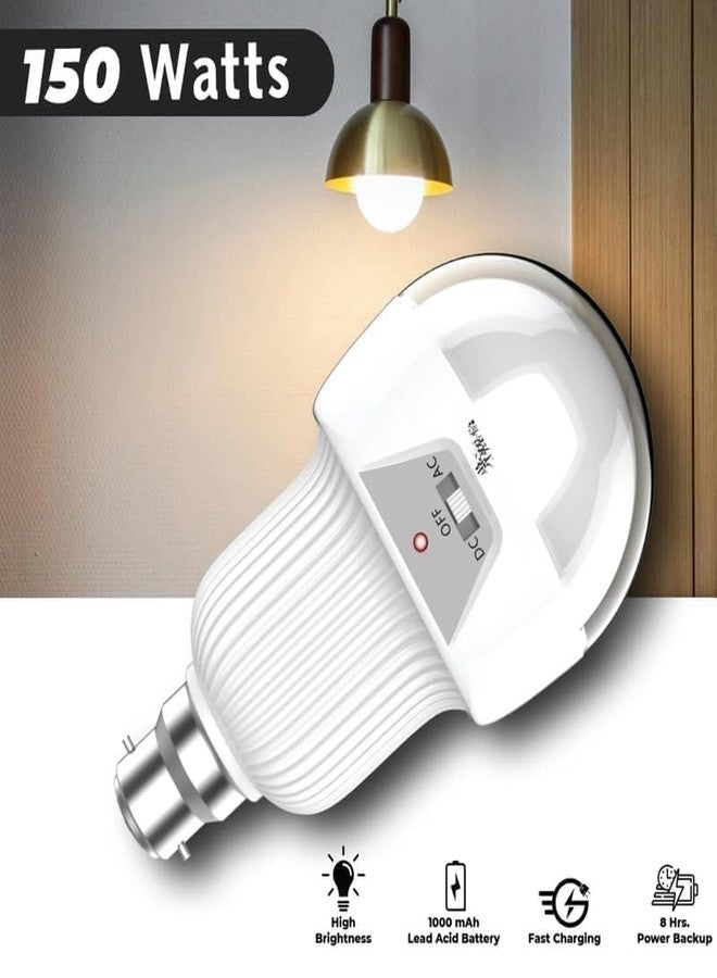Drumstoneᴬˢᴰ 𝗦𝗽𝗲𝗰𝗶𝗮𝗹 5 𝗬𝗲𝗮𝗿 𝗪𝗮𝗿𝗿𝗮𝗻𝘁𝘆 Rechargeable Inverter AC/DC LED Bulb 150W | Emergency Red Light with 8 Hours Backup | Solar Rechargeable Lamp - Image 3