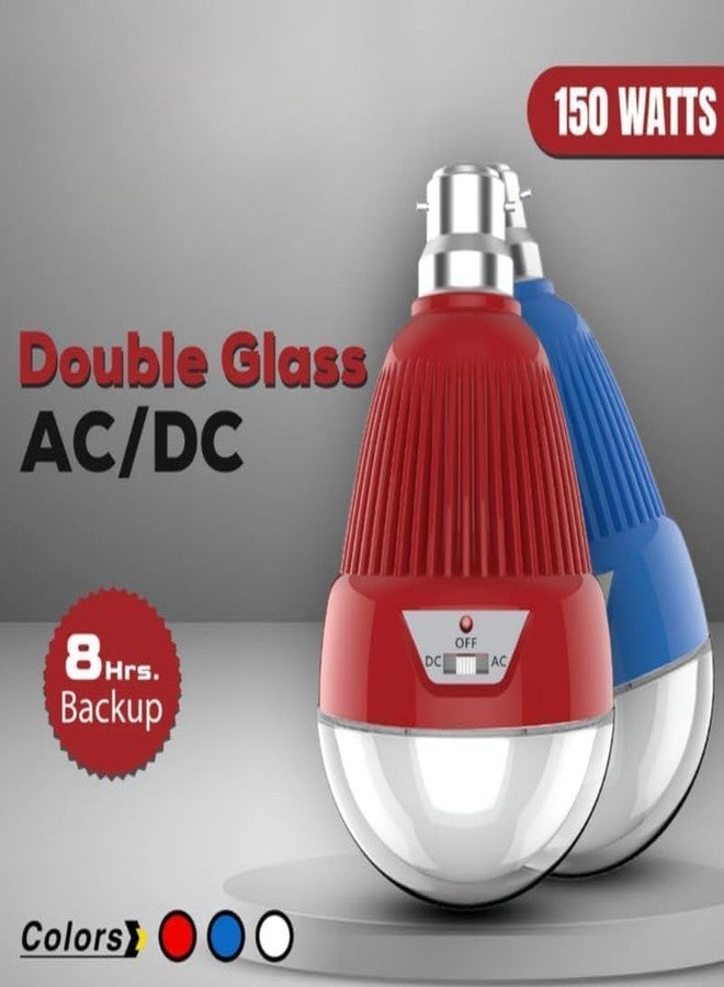 Drumstoneᴬˢᴰ 𝗦𝗽𝗲𝗰𝗶𝗮𝗹 5 𝗬𝗲𝗮𝗿 𝗪𝗮𝗿𝗿𝗮𝗻𝘁𝘆 Rechargeable Inverter AC/DC LED Bulb 150W | Emergency Red Light with 8 Hours Backup | Solar Rechargeable Lamp - Image 4