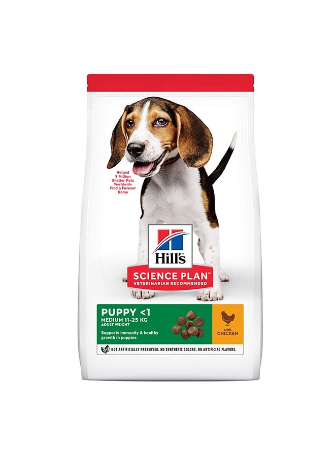 Medium Puppy Food With Chicken - 18kg