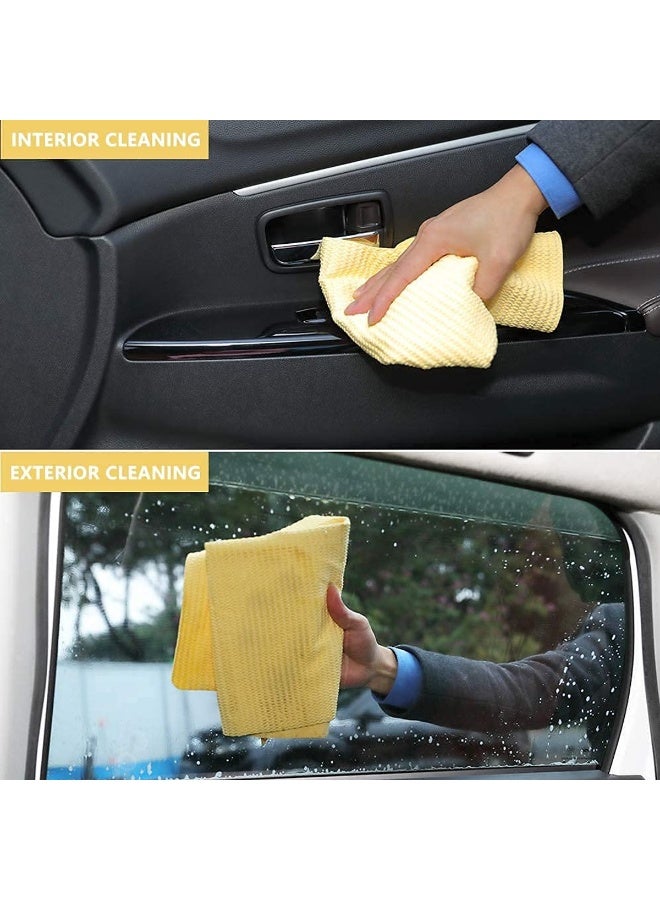 Xpro X-PRO 99 Concave Cleaning Cloth X99-CH9D 9D Ultra Absorbent 3D Waffle Weave Car Drying Towel High Absorption PVA Synthetic Chamois for Car, Bike, Boat, Glass, Furniture & Kitchen Soft, Scratch-Free, Reusable Cleaning Cloth - Image 5