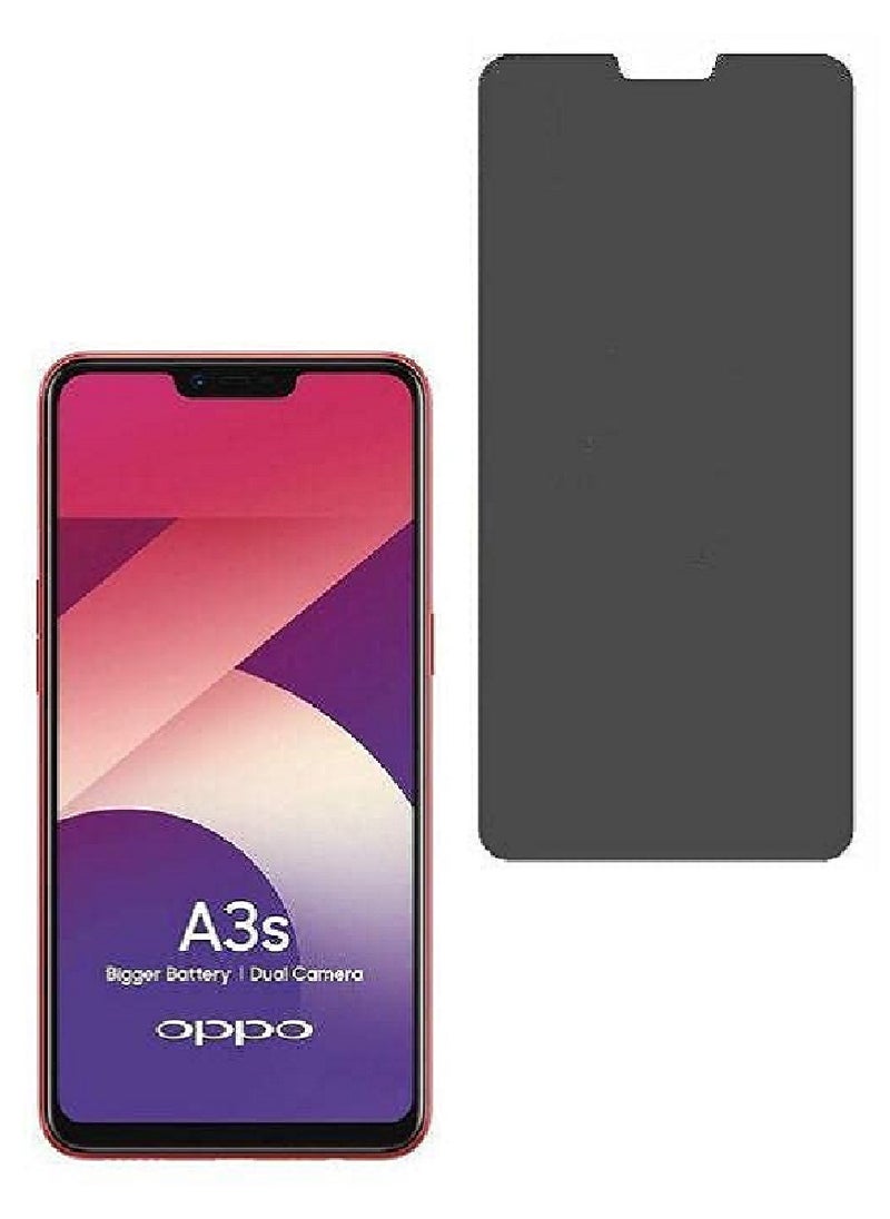 we3 Tempered Glass Screen Protector Anti-Spy Privacy Designed For Oppo A3s Full Screen Coverage And Bubble Free - Image 1