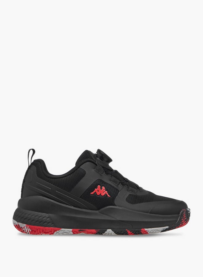 Kappa Boys' Logo Print Sports Shoes with Rotating Buckle Closure - Image 3