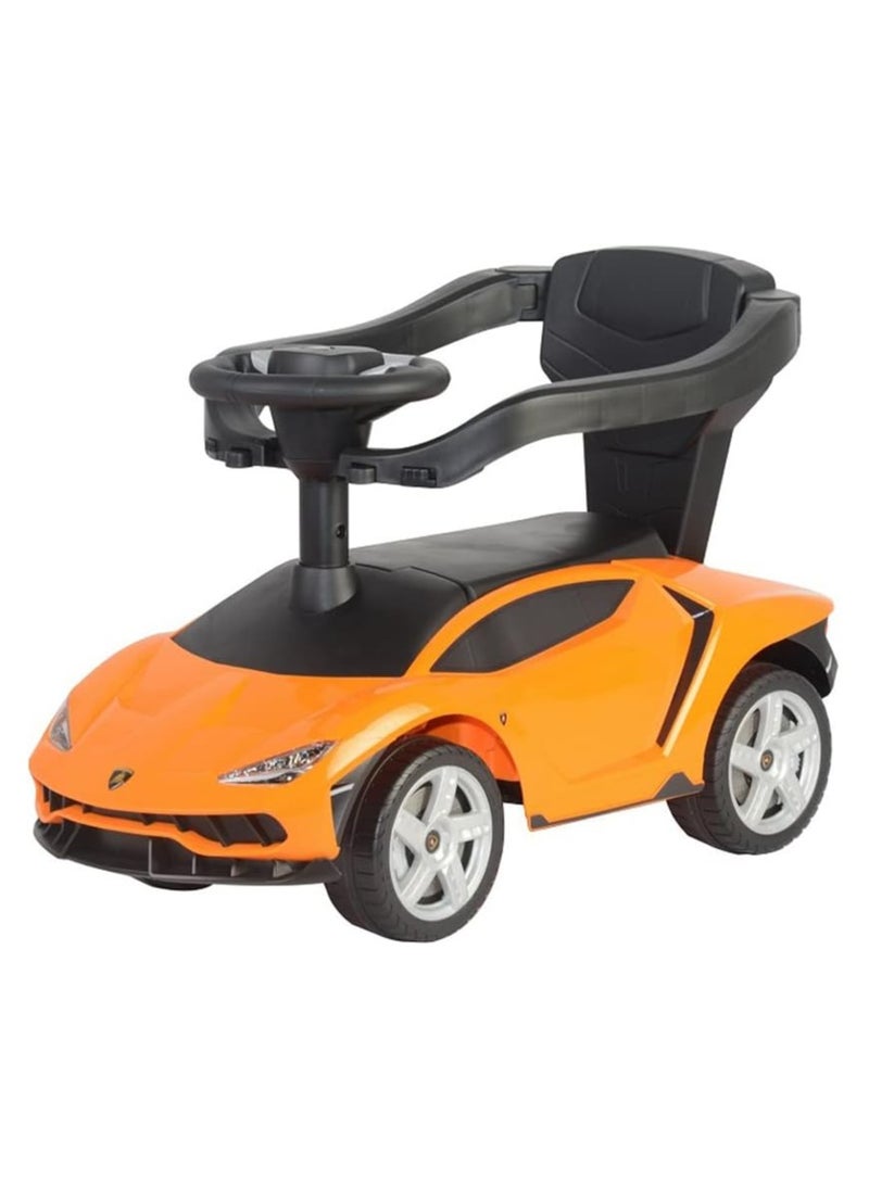 Lovely Baby - Lamborghini Car Ride-on with Push Handle & Canopy - Image 1