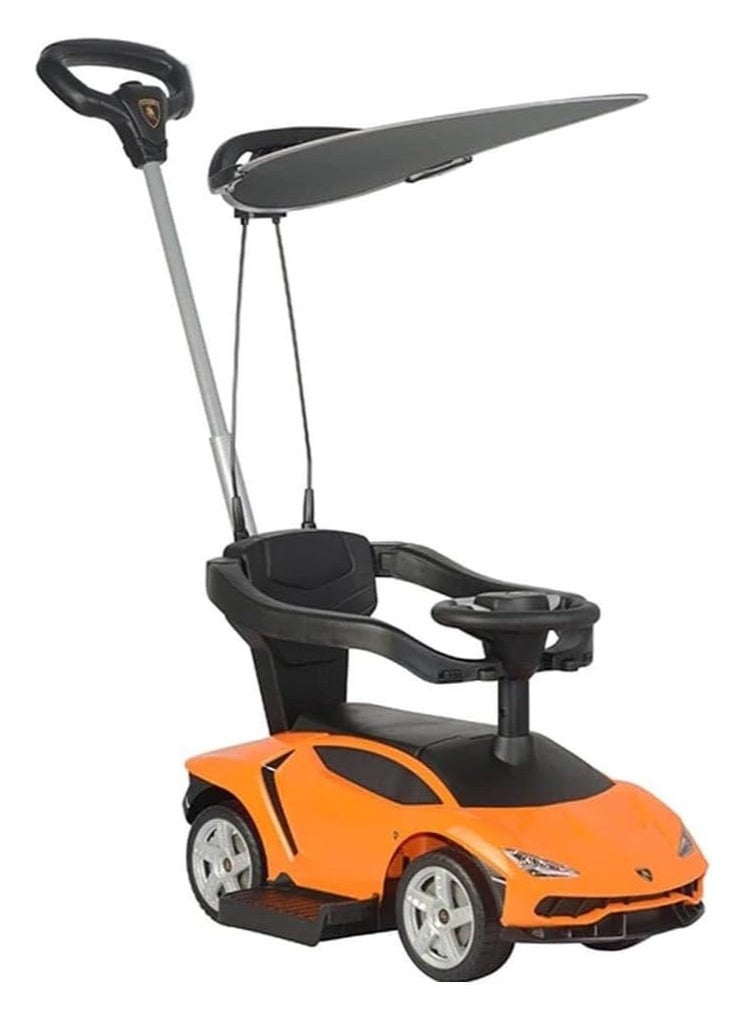 Lovely Baby - Lamborghini Car Ride-on with Push Handle & Canopy - Image 1