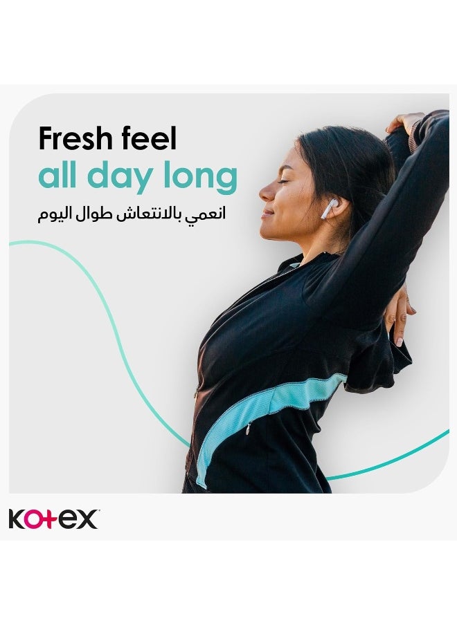 Kotex - Kotex Antibacterial Panty Liners, 99% Protection from Bacteria Growth, Long Size, 20 Daily Panty Liners - Image 1