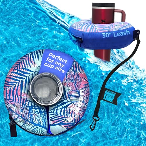 Human Bobber Inflatable Floating Drink Holder for Pool Drink Float bar floaties for Adults to Hold Beer Can Cup or Wine Bottle in Hot Tub Swimming Pool Lake or Boat Palm Large - Image 1