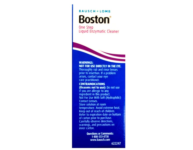 Boston Boston One Step Liquid Enzymatic Cleaner – Protein Remover for Rigid Gas Permeable Contact Lenses, 15-Week Supply  - Image 4