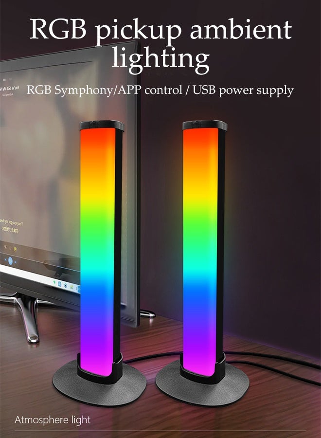 DUNISO 2 Pcs Smart Light Bars,Bluetooth Ambiance  Color Light Bar with Remote Control + APP，Dimmable LED Light  With Multi-Modes And Music Sync Modes - Image 3