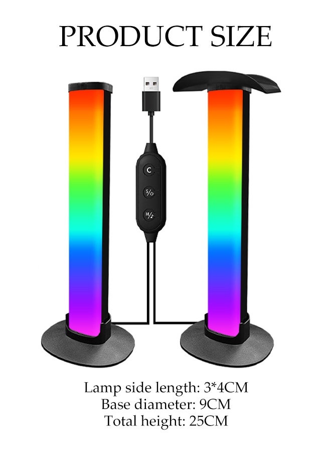 DUNISO 2 Pcs Smart Light Bars,Bluetooth Ambiance  Color Light Bar with Remote Control + APP，Dimmable LED Light  With Multi-Modes And Music Sync Modes - Image 2