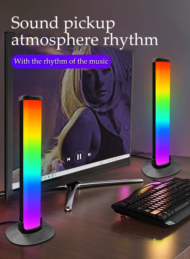 DUNISO 2 Pcs Smart Light Bars,Bluetooth Ambiance  Color Light Bar with Remote Control + APP，Dimmable LED Light  With Multi-Modes And Music Sync Modes - Image 5