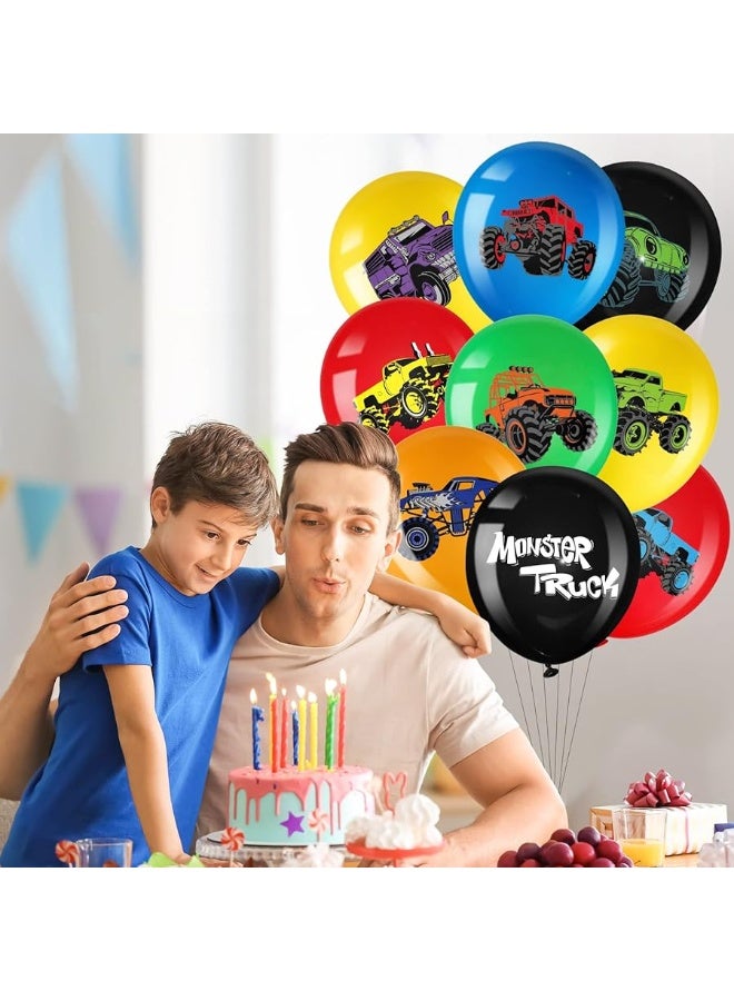 Aoriher 36 Pcs Truck Balloons Party Decorations 12 Inch Colorful Truck Theme Latex Balloon Bouquet for Kids Girls Boys Baby Shower Wedding Birthday Party Supplies (Classic) - Image 4