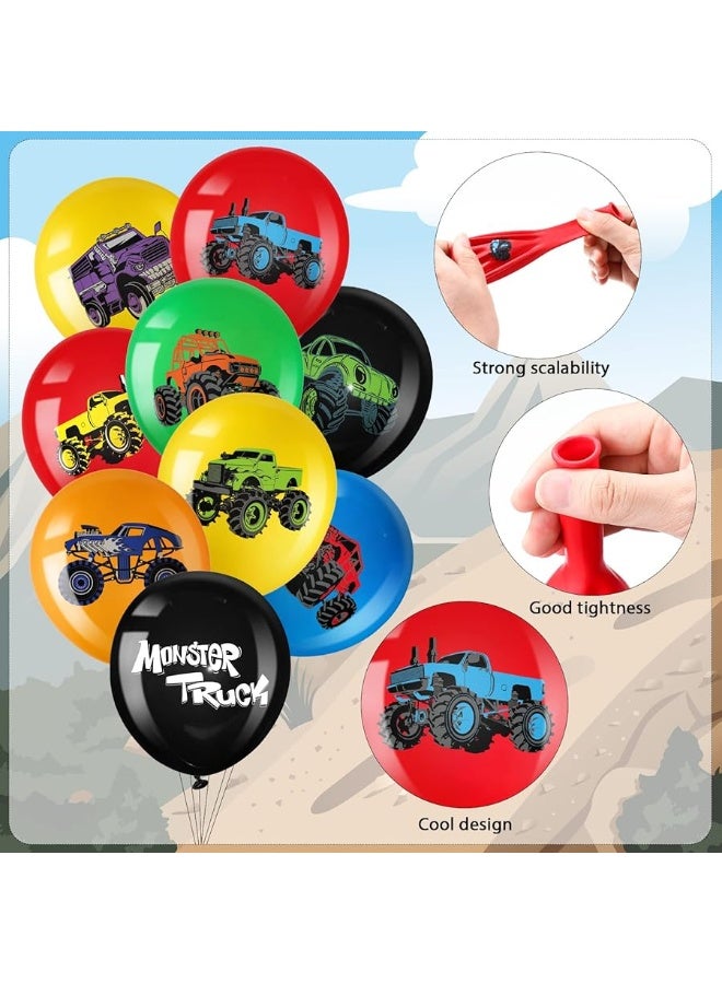 Aoriher 36 Pcs Truck Balloons Party Decorations 12 Inch Colorful Truck Theme Latex Balloon Bouquet for Kids Girls Boys Baby Shower Wedding Birthday Party Supplies (Classic) - Image 5