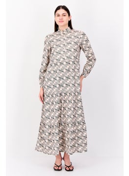 Women Allover Print Maxi Dress, Multicolor