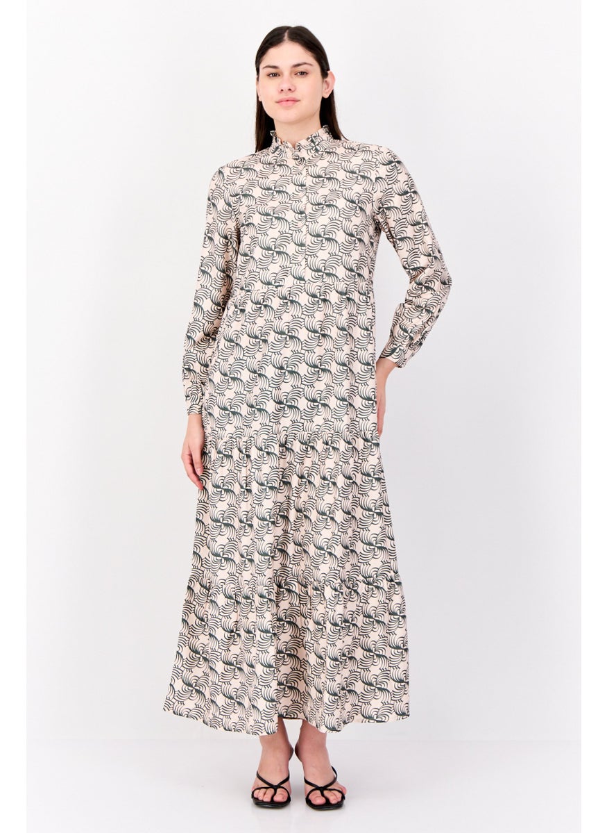 Kathy Ireland - Women Allover Print Maxi Dress, Multicolor - Image 1