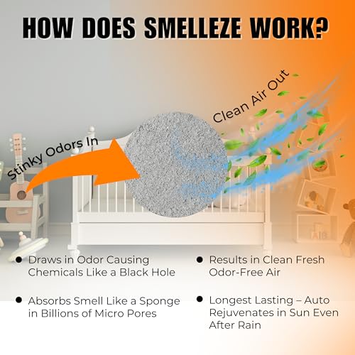 SMELLEZE Diaper Pail Deodorizer, Odor Eliminator for Diaper Pail, Baby Poop Deodorizer & Human Urine Odor Eliminator, Deodorizes Infant & Adult Diaper Pails - 2 lb. Granules - Image 4