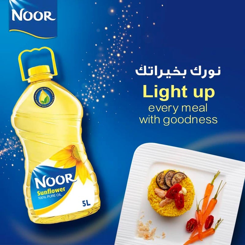 Noor 100% Pure Sunflower Oil - 5 Liters - Image 2