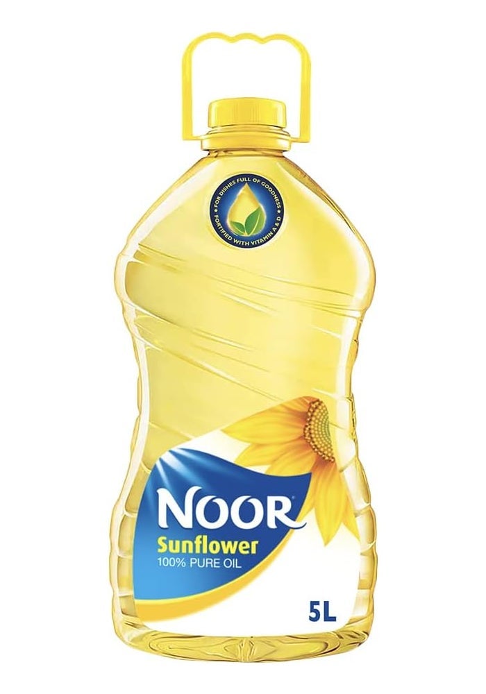 Noor 100% Pure Sunflower Oil - 5 Liters - Image 1