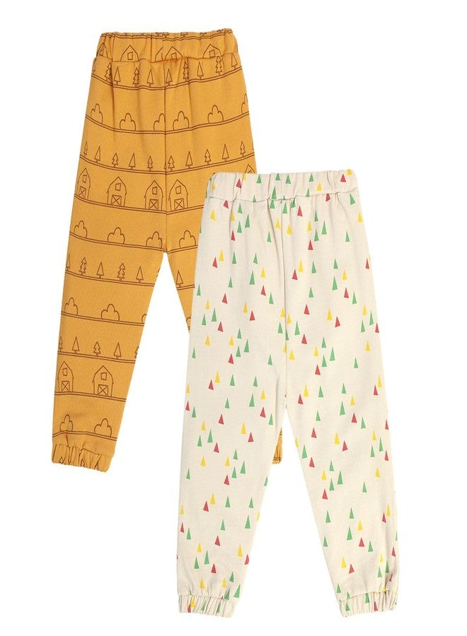 miniklub Baby Boys All Around Elastic Full Length Multi Color Knit Bottom, Pack Of 2 (0-3M) - Image 2