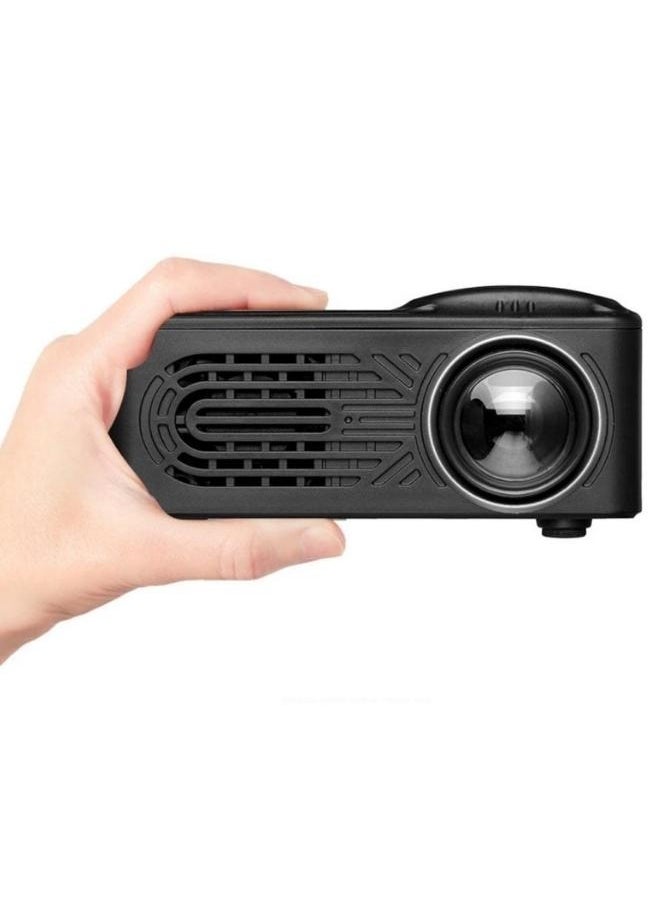 Crony Mini Battery Projector, LCD Display LED Portable Projector, Home Theater Cinema USB Children Video Media Player -RD-814 -Black  - Image 2