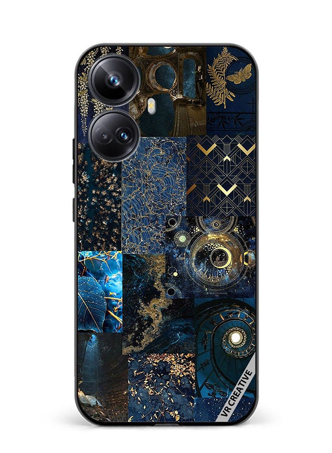 VR CREATIVE Protective Case Cover For Realme 10 Pro Plus Blue Neon College Design Multicolour - Image 1