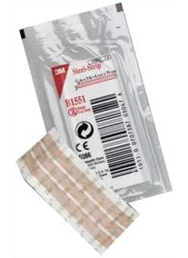 3M Steri-Strip B1551- Blend Tone Skin Closures (Non-Reinforced) - 1/4" x 3" -One 3 Strip Envelope 