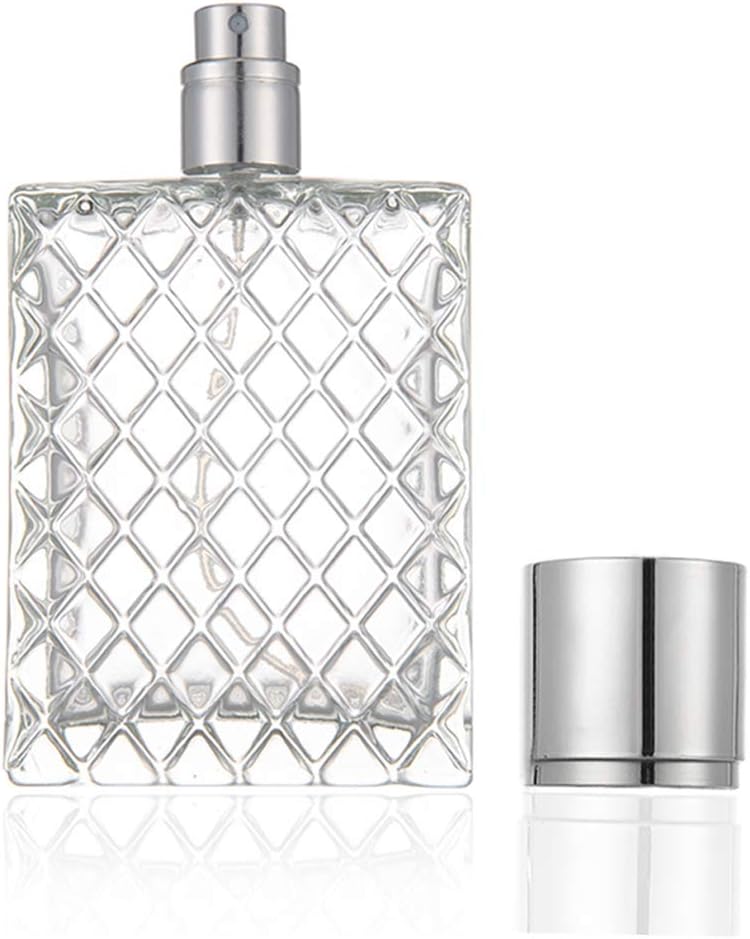 Enslz زجاجات عطر قابلة لإعادة التعبئة سعة 100 مل (3.4 أونصة) بخاخ كبير تجميلي برذاذ ناعم زجاج شفاف محمول لزيوت أساسية للسفر