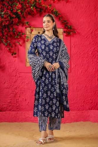 Kalaanj Kurta Set for Women || 3pic Kurta for Women (SSP-245-Blue-M) - Image 4