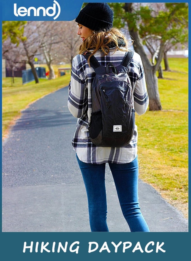 لينند حقيبة ظهر للمشي لمسافات طويلة، مقاومة للماء وخفيفة الوزن وقابلة للطي للسفر والتخييم في الهواء الطلق - Image 3