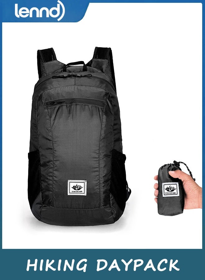 لينند حقيبة ظهر للمشي لمسافات طويلة، مقاومة للماء وخفيفة الوزن وقابلة للطي للسفر والتخييم في الهواء الطلق - Image 1