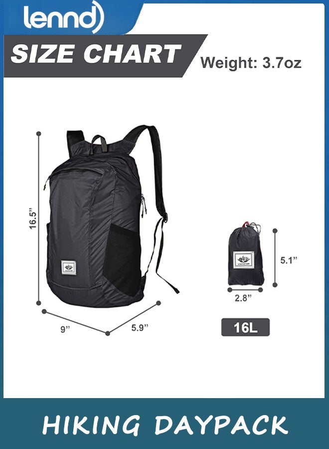 لينند حقيبة ظهر للمشي لمسافات طويلة، مقاومة للماء وخفيفة الوزن وقابلة للطي للسفر والتخييم في الهواء الطلق - Image 4