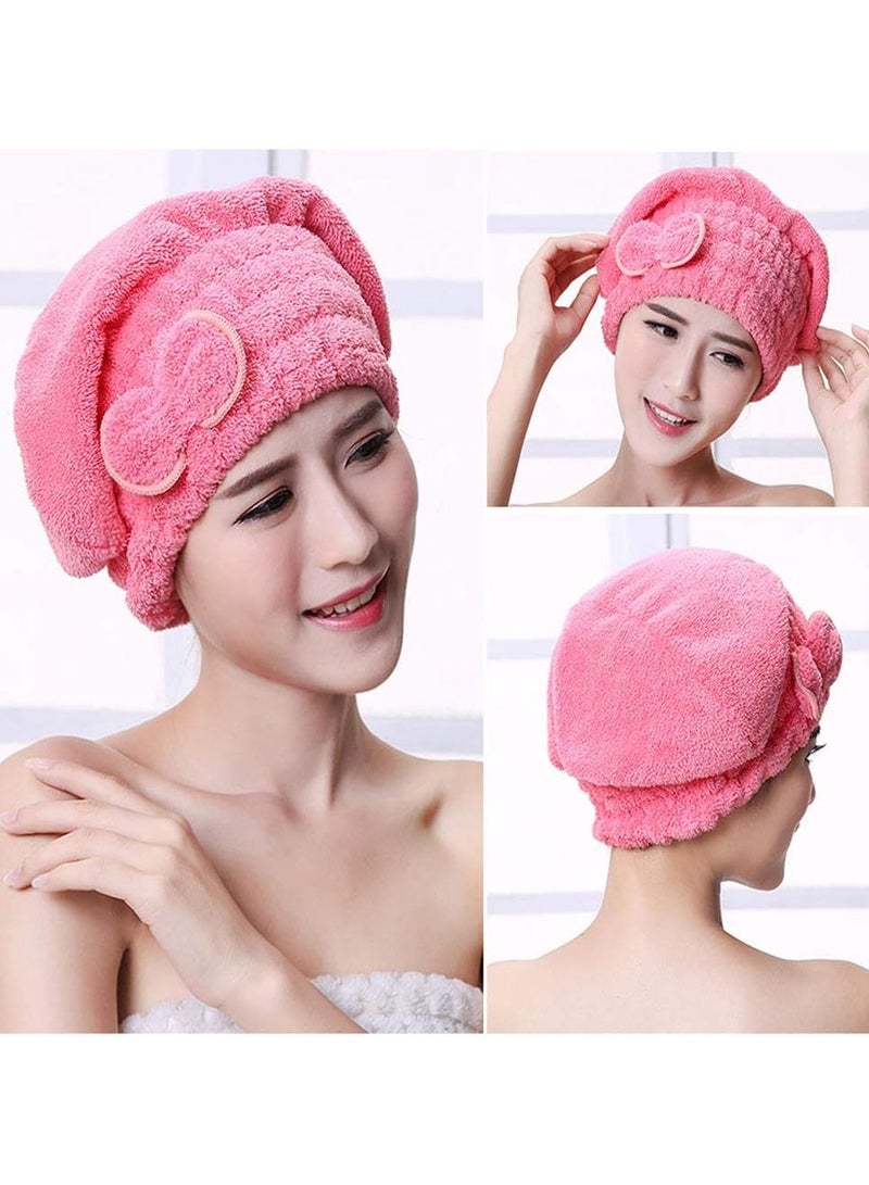 Microfiber Hair Drying Caps and Stylish Design hair turbans for wet hair - Multi Color  - Image 2