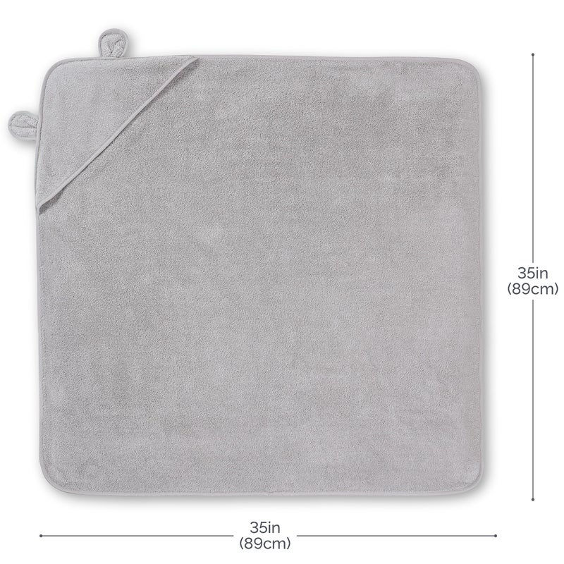 Natemia Hooded Baby Bath Towel - 100% Organic Cotton Baby Towels for Newborns, Toddlers, Boys, Girls - Soft Absorbent 450 GSM - Gentle on Sensitive Skin - Baby Shower Registry Gift (35" x 35") - Image 4