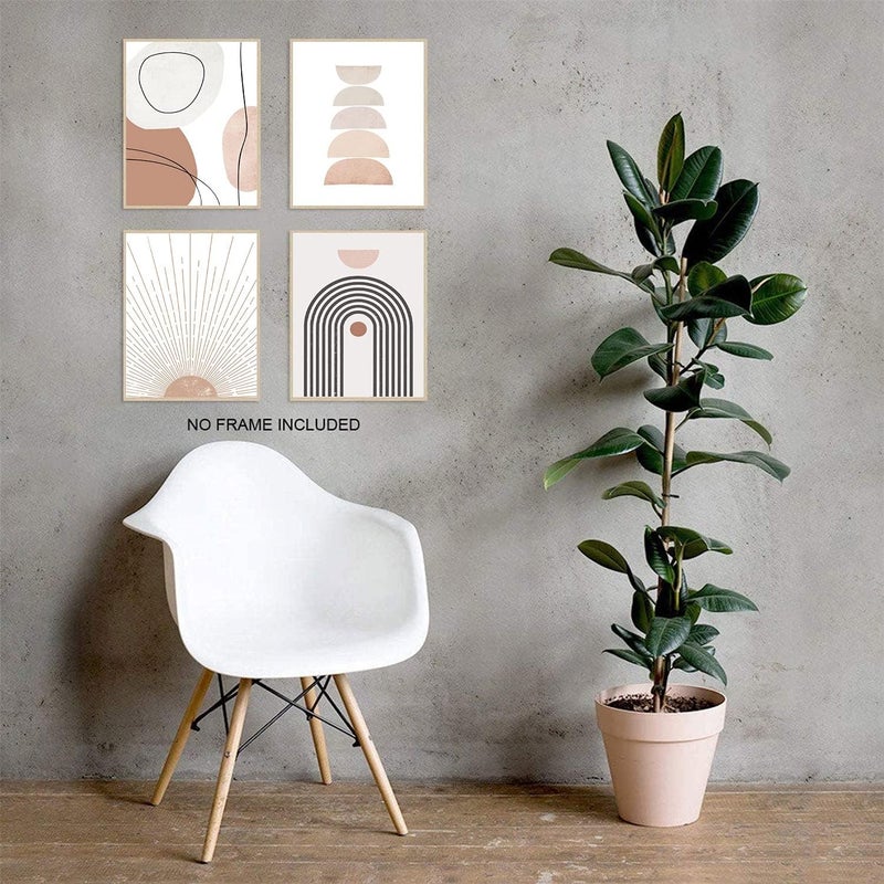 ASTRDECOR Minimalist Boho Wall Art Mid Century Modern Decor Geometric Sun Rising Beige Decor Abstract Wall Art Boho Prints Modern Art Wall Decor (8x10inch UNFRAMED) - Image 5