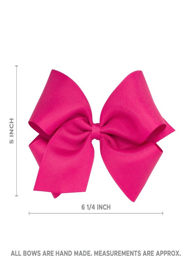 Wee Ones Girls' Grosgrain Farm-themed Print Hair Bow, Handmade, King, Multicolor - Image 5