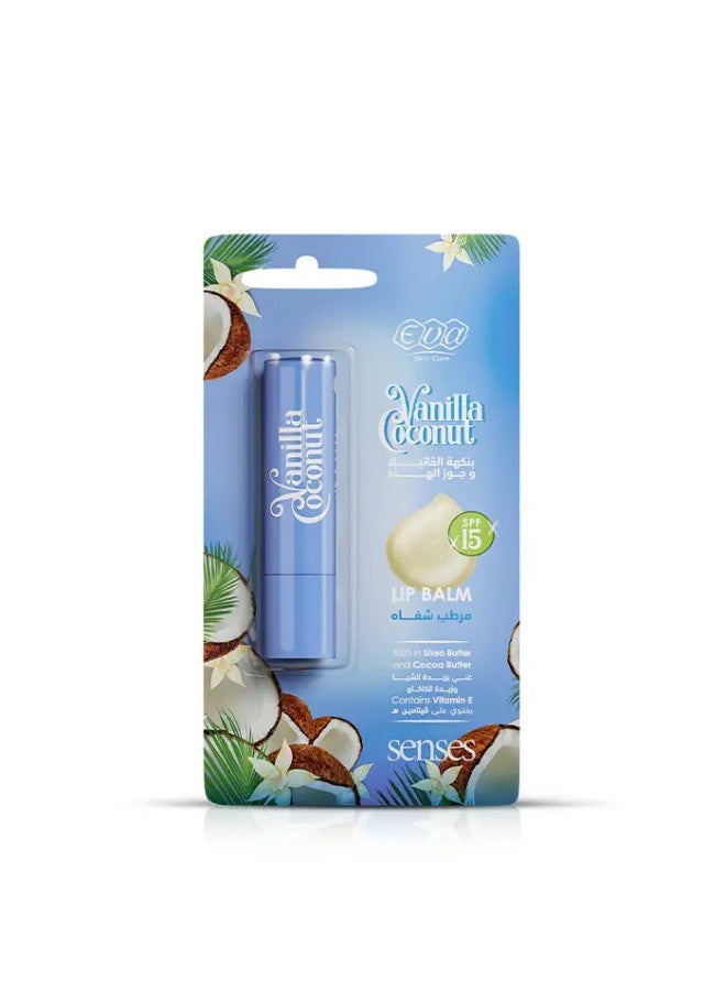 ايفا مرطب الشفاه سكين كير سينسز بالفانيليا وجوزهند 4 جم