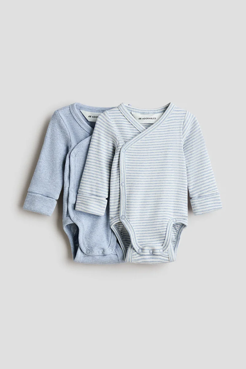 H&M 2-pack room-to-grow bodysuits