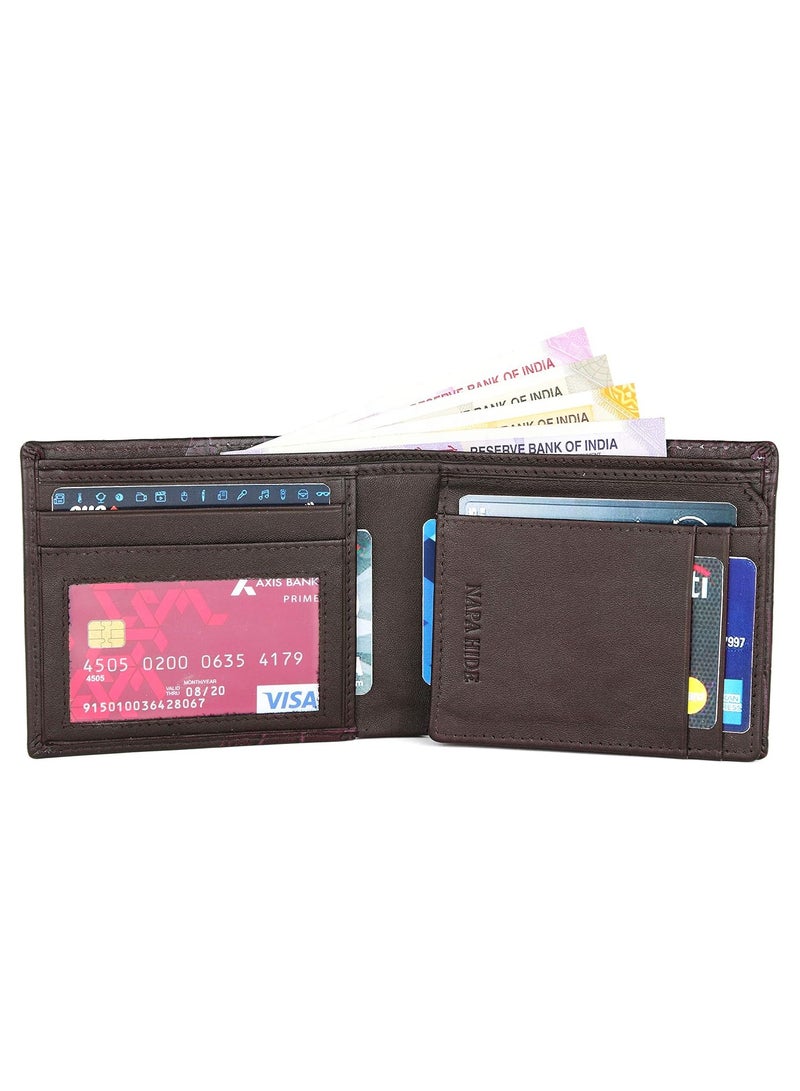 Napa Hide dark brown Leather Wallet for Men I 4 Card Slots I 2 Currency Compartments - Image 3