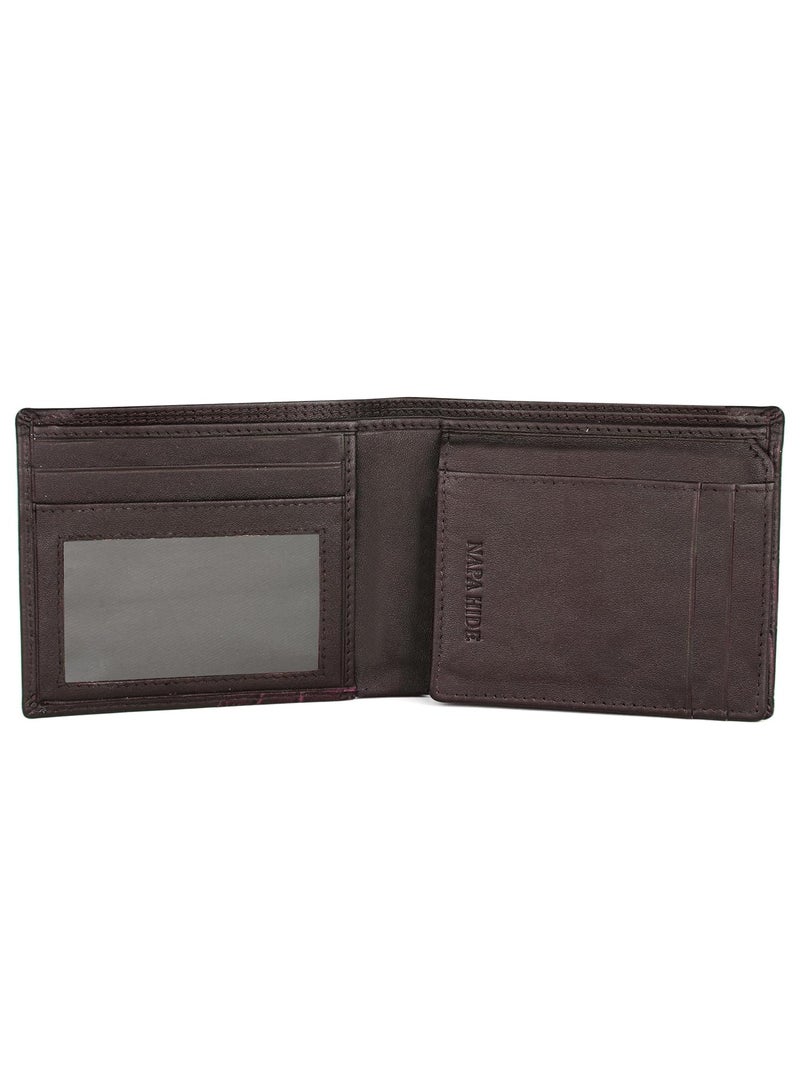 Napa Hide dark brown Leather Wallet for Men I 4 Card Slots I 2 Currency Compartments - Image 4