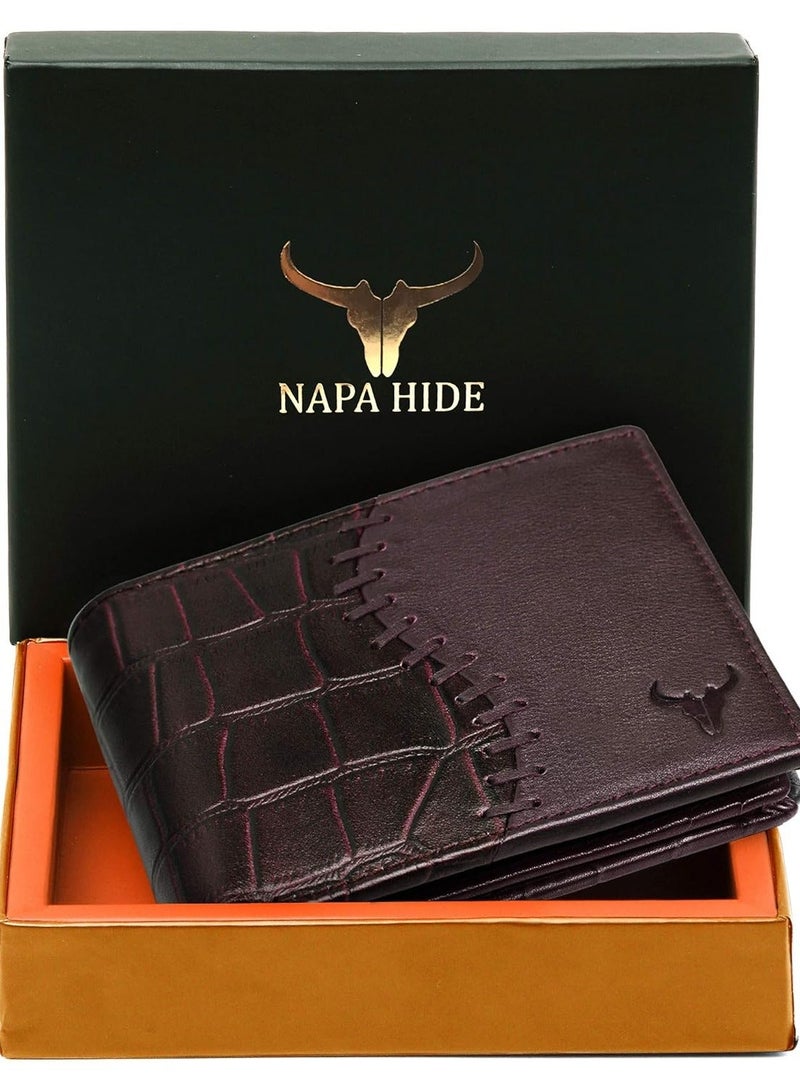 Napa Hide dark brown Leather Wallet for Men I 4 Card Slots I 2 Currency Compartments - Image 1