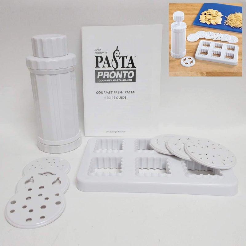 PASTA PRONTO Fresh Pasta Maker Roller Machine Spaghetti Noodle Ravioli Cutter Kitchen Kit New 