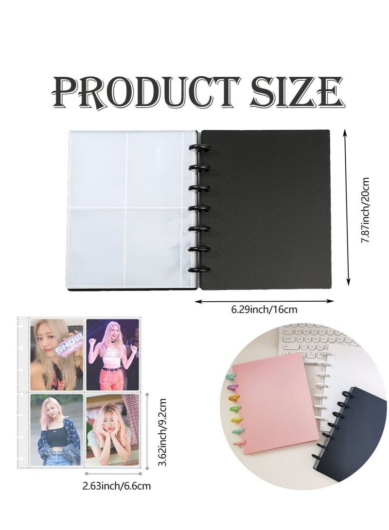 كيلا مجلد بطاقات الصور مقاس 3 بوصات، حامل بطاقات الصور، أكمام كتب مع 30 صفحة داخلية، ألبوم صور أيدول، بطاقات عمل، اجمع 6 حلقات، واقيات صور تحمل 240 بطاقة - Image 4